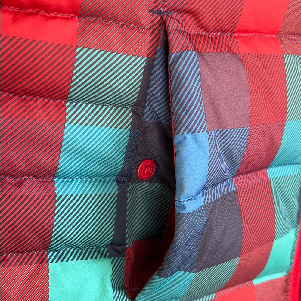 Lands’ End Women’s Full Zip Plaid Down Vest Size Medium (10-12) Tall - Picture 3 of 10
